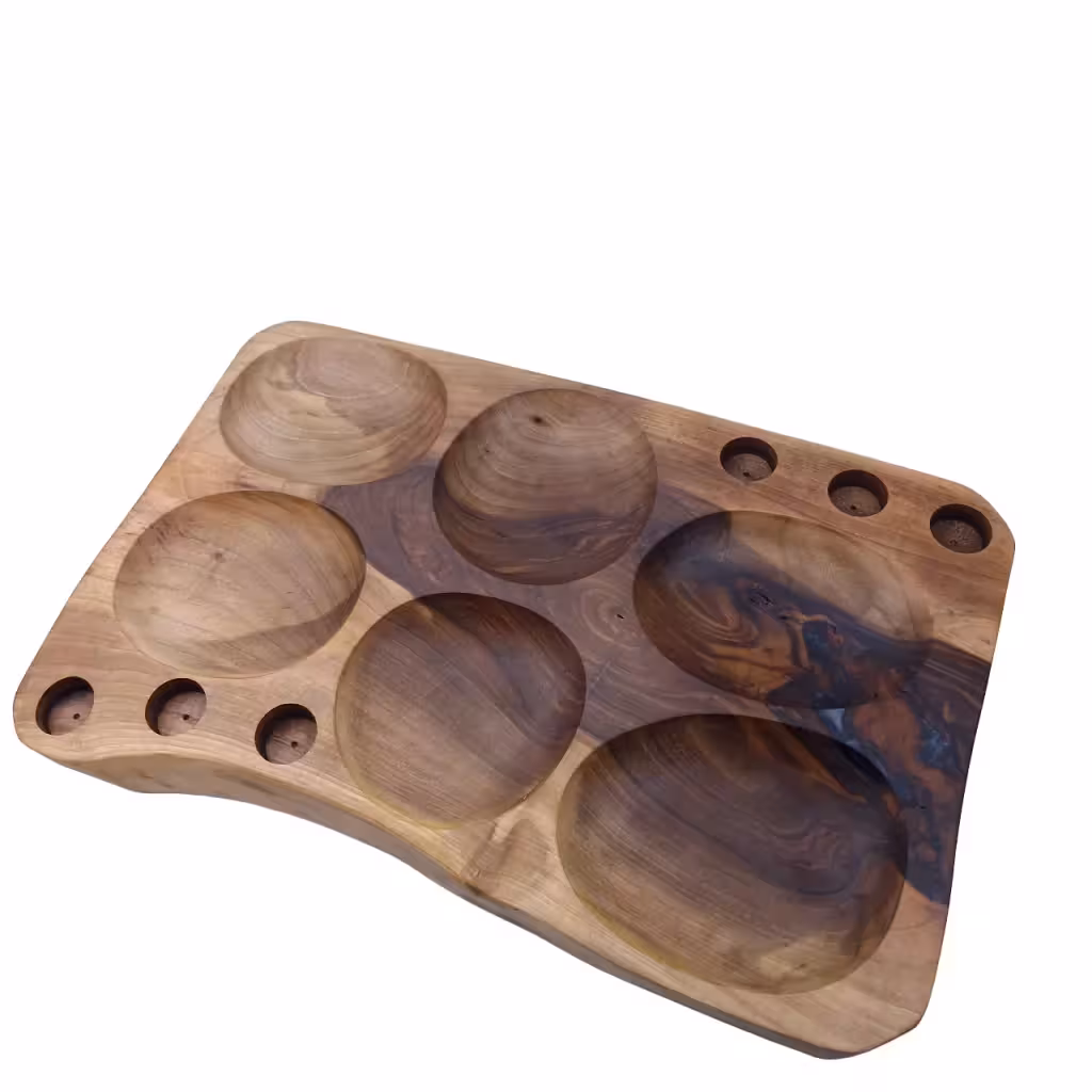 سینی مزه چوبی با جای شات بزرگ کد WD5919