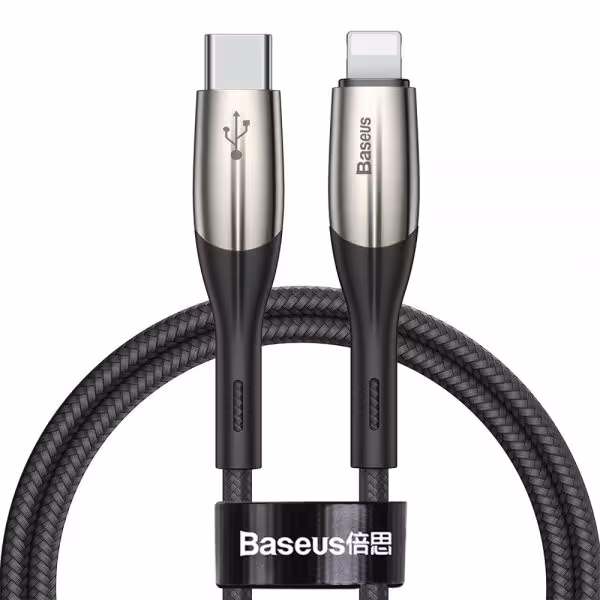 کابل شارژ سریع لایتنینگ به تایپ سی بیسوس Baseus Horizontal Lightning to Type-C Cable 1m