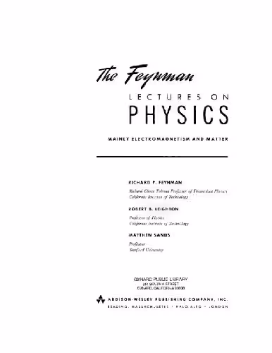 خرید و دانلود نسخه کامل کتاب Lectures on physics