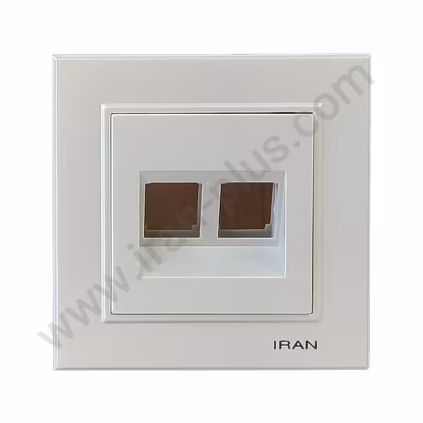 شبکه دوسوکت cat6 cat6 مدل برلیان رنگی نقره ای