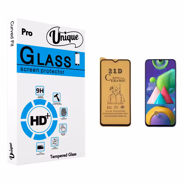 محافظ صفحه نمایش سرامیکی یونیک مدل  Clear مناسب برای گوشی موبایل سامسونگ Galaxy M21