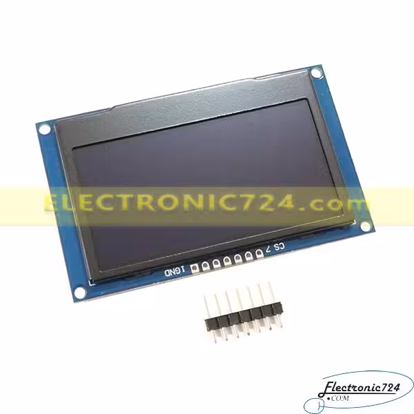 نمایشگر اولد OLED 128X64 سفید 2.42 اینچ SPI I2C
