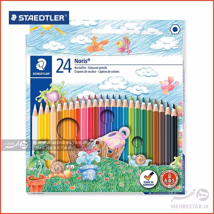 مداد رنگی 24 رنگ استدلر Staedtler Noris 24 ColorPencil