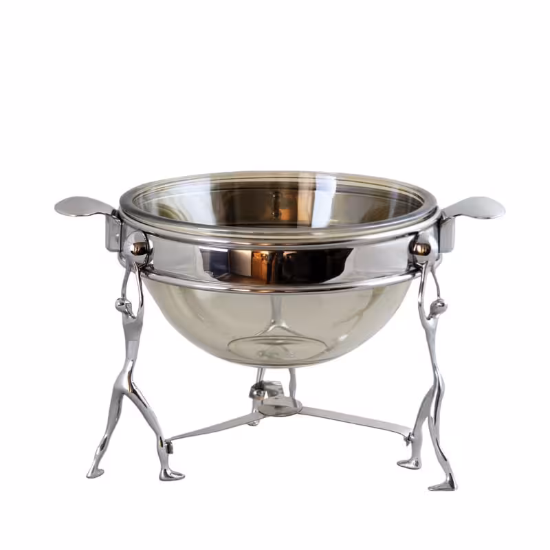 سوفله سالاد خوری مدل آدمک استیل کد 3006-SS