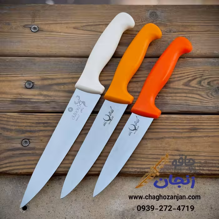 چاقو راسته ای گوزن نشان طرح آلمانی بسته 3 عددی مخصوص برش