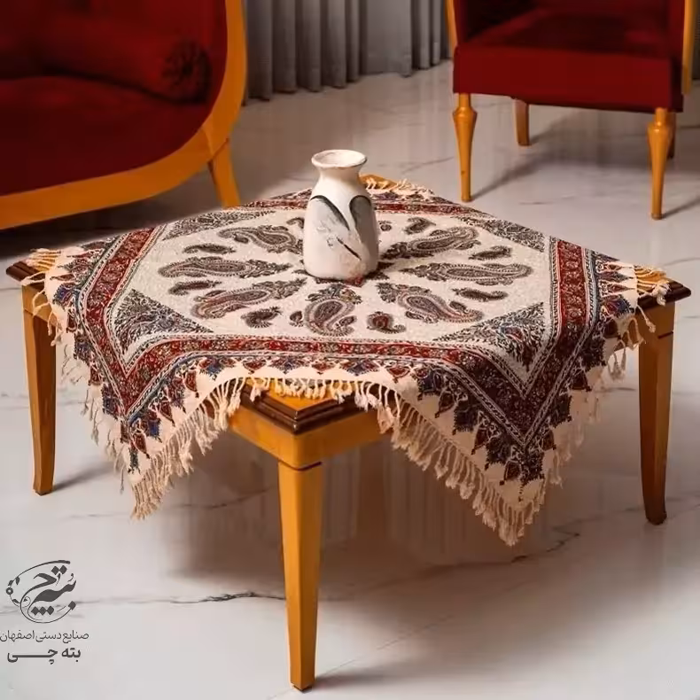 سفره قلمکارمربع بته کاجی اعلا 120