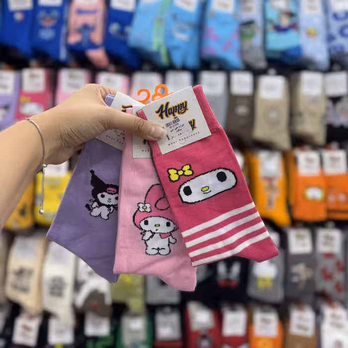 جوراب ساقدار هپی مپی طرح ملودی و کرومی