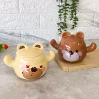 ماگ خرسی درب دار دودسته