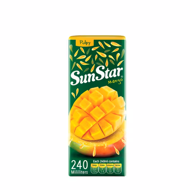 آبمیوه انبه پالپ دار سان استار 240 میلی لیتری