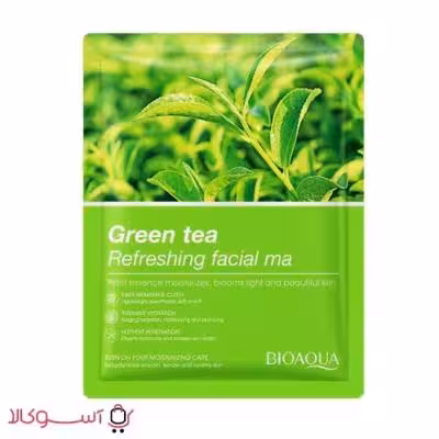 ماسک ورقه‌ای صورت بیوآکوا مدل green tea حجم 25 میل
