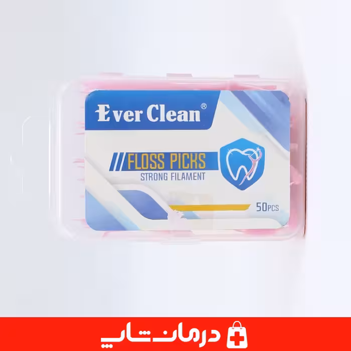 خلال دندان نخ دار اورکلین 50 عددی خلال دندان کمانی ever clean