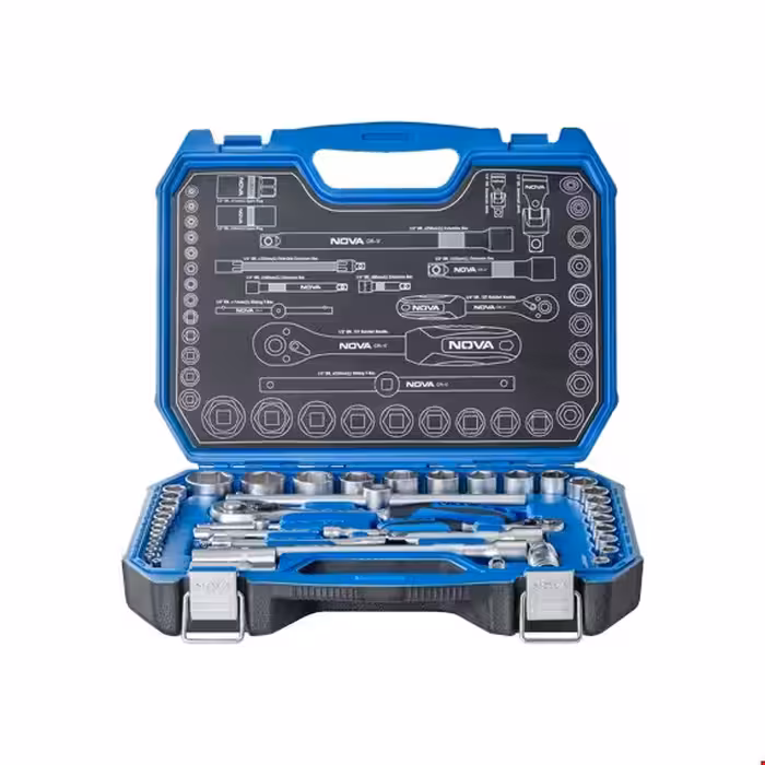 جعبه بکس 1/2 و 1/4 اینچ 44 پارچه نووا 6685