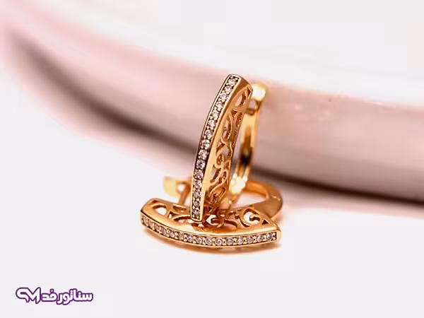 گوشواره ژوپینگ نگین دار G5118