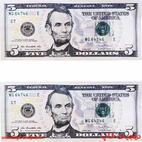 قیمت 5 دلاری امریکا