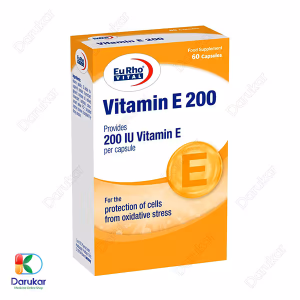 کپسول ژلاتینی نرم ویتامین E 200 یوروویتال 60 عدد