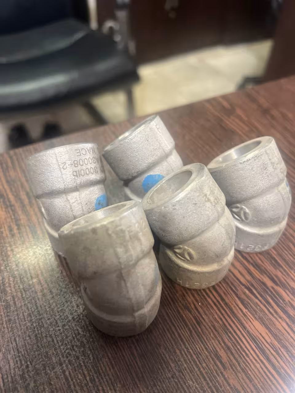 زانو فشار قوی استلنس استیل 45 درجه 1/2 اینچ ساکت ولد کلاس 3000 فشار قوی  SA182F321