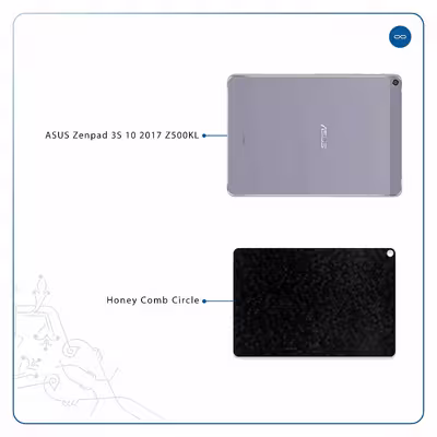 برچسب پوششی ماهوت مدل Honey-Comb-Circle مناسب برای تبلت ایسوس Zenpad 3S 10 2017 Z500KL
