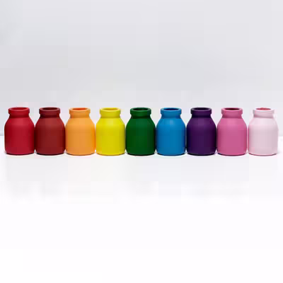 گلدان دکوری مدل شیشه ای کد 2P190 بسته 2 عددی