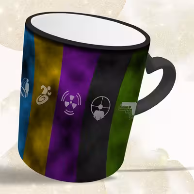 ماگ حرارتی مدل دسته قلبی طرح بازی کال آف دیوتی call of duty کد 1