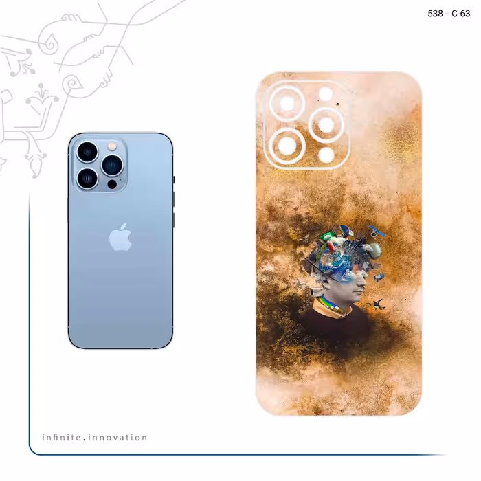 برچسب پوششی ماهوت مدل Collage of surreal Portrait of Men مناسب برای گوشی موبایل اپل iphone 13 Pro