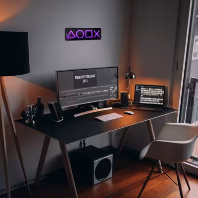 چراغ دیواری نئون دیزاین مدل Ps-Keys-BL_PR