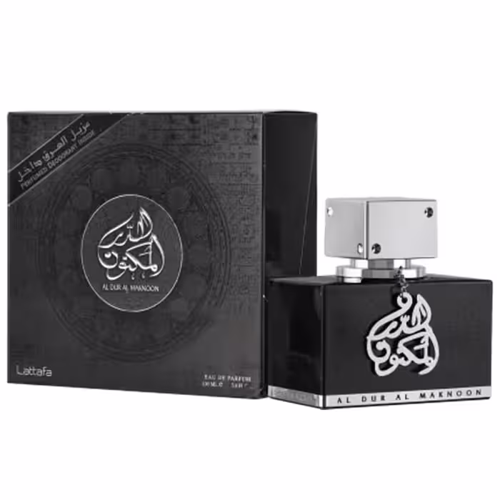 ادو پرفیوم مردانه لطافه مدل al dur al maknoon silver حجم 100 میلی لیتر