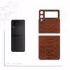 برچسب پوششی ماهوت مدل Brown-Snake-Leather مناسب برای گوشی موبایل سامسونگ Galaxy Z Flip3 5G