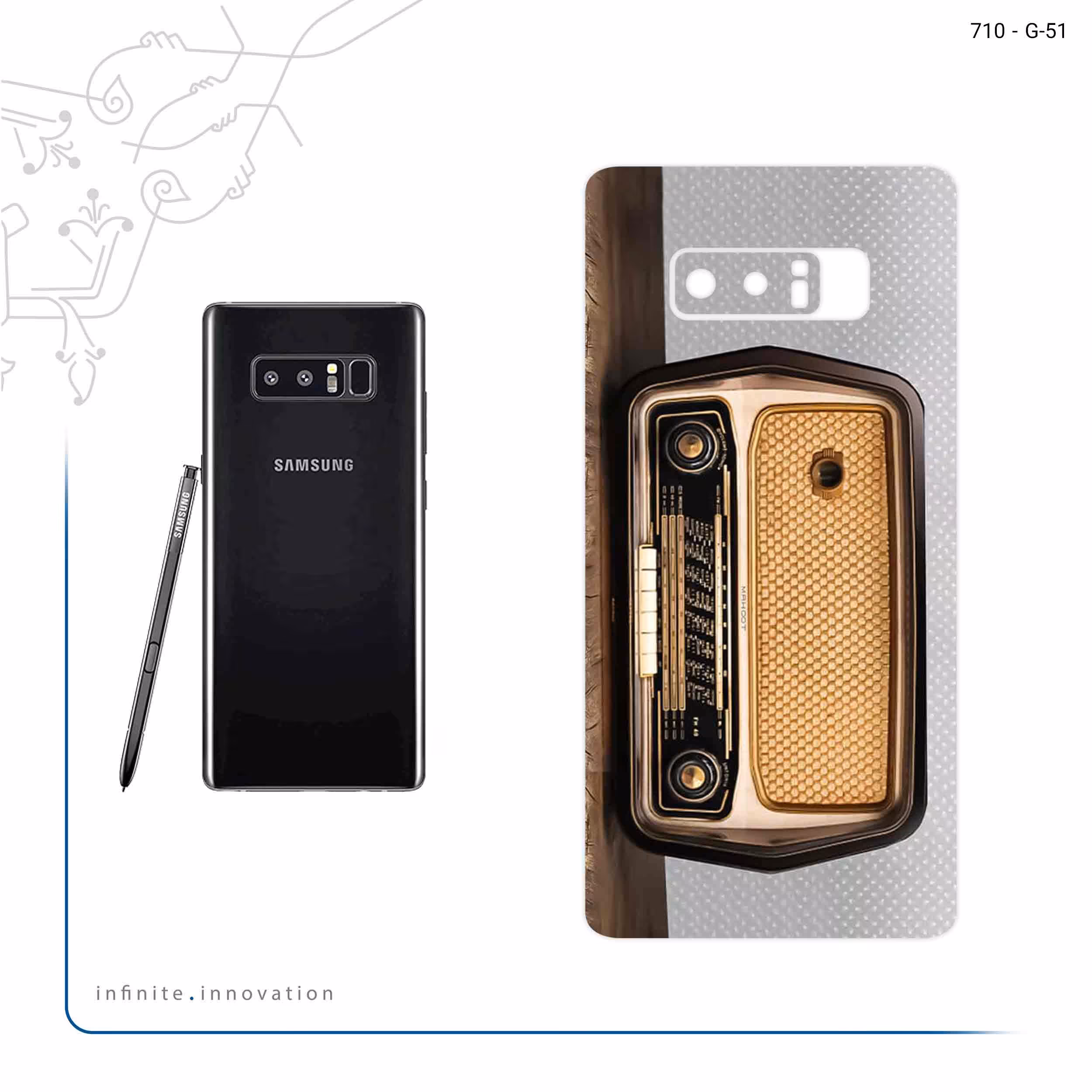 برچسب پوششی ماهوت مدل Radio Nostalgia مناسب برای گوشی موبایل سامسونگ Galaxy Note 8