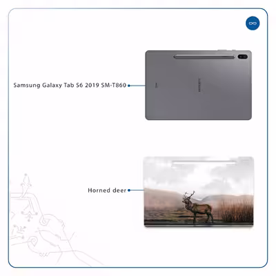 برچسب پوششی ماهوت مدل Horned Deer مناسب برای تبلت سامسونگ Galaxy Tab S6 2019 SM-T860