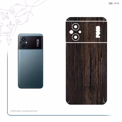 برچسب پوششی ماهوت مدل Burned_Wood مناسب برای گوشی موبایل شیائومی Poco M5
