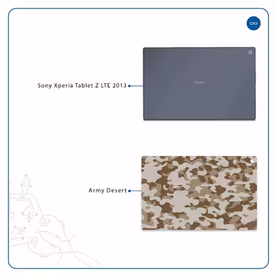 برچسب پوششی ماهوت مدل Army-Desert مناسب برای تبلت سونی Xperia Tablet Z LTE 2013