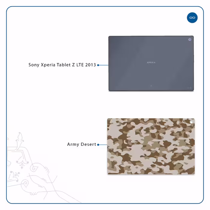 برچسب پوششی ماهوت مدل Army-Desert مناسب برای تبلت سونی Xperia Tablet Z LTE 2013