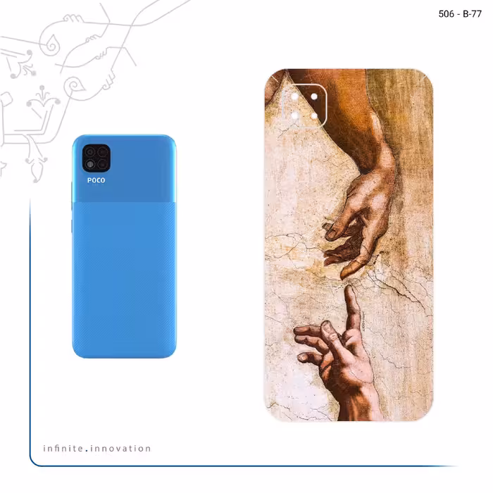 برچسب پوششی ماهوت مدل The Creation of Adam of MichelAnge مناسب برای گوشی موبایل شیائومی Poco C3