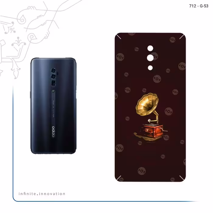 برچسب پوششی ماهوت مدل Gramophone Nostalgia مناسب برای گوشی موبایل اپو RENO 10X