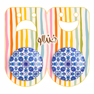 پیکسل خندالو مدل کاشی کد 2177 به همراه مگنت