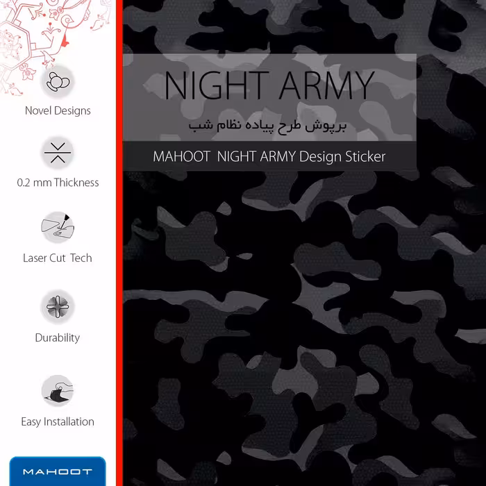 برچسب پوششی ماهوت مدل Night-Army مناسب برای گوشی موبایل وان پلاس 8 Pro