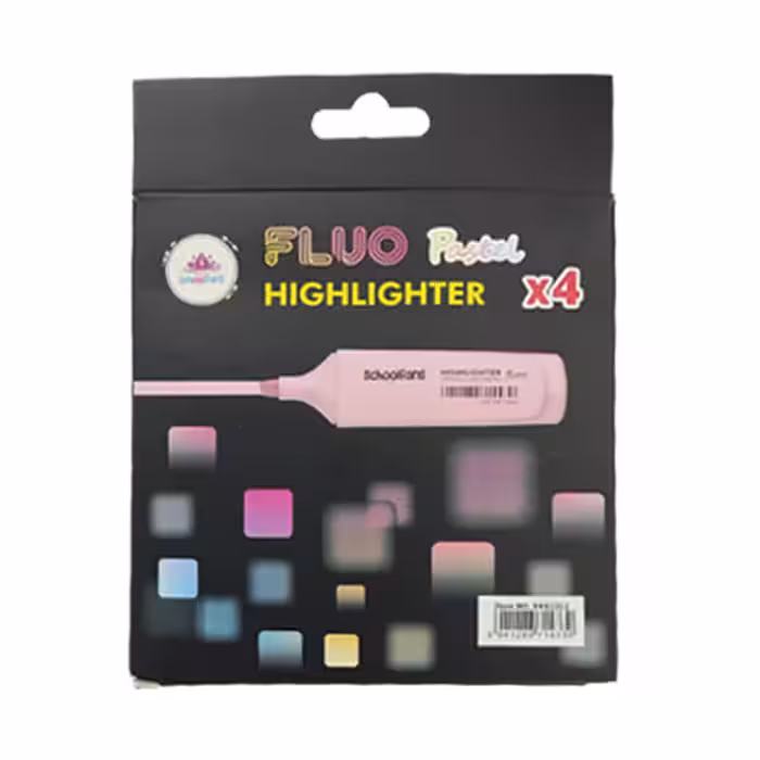 ماژیک علامت گذار اسکول فنس مدل پاستلی کد 92312 بسته 4 عددی