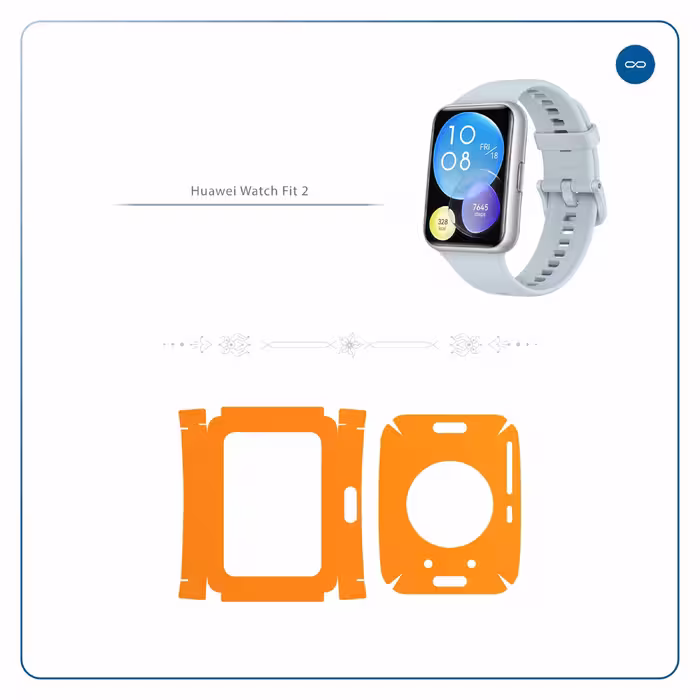 برچسب ماهوت طرح Matte-Orange مناسب برای ساعت هوشمند هوآوی Watch Fit 2