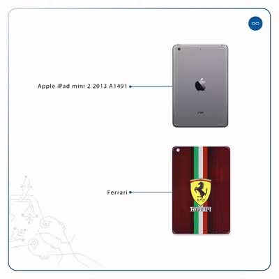 برچسب پوششی ماهوت مدل Ferrari مناسب برای تبلت اپل iPad mini 2 2013 A1491