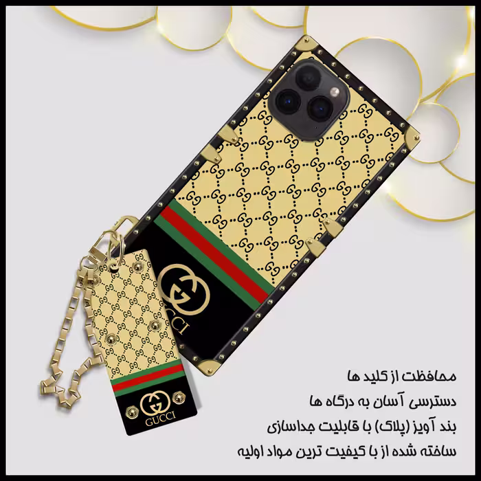 کاور مدل صندوقی کد L02 مناسب برای گوشی موبایل اپل  iPhone 13 Pro به همراه بند آویز
