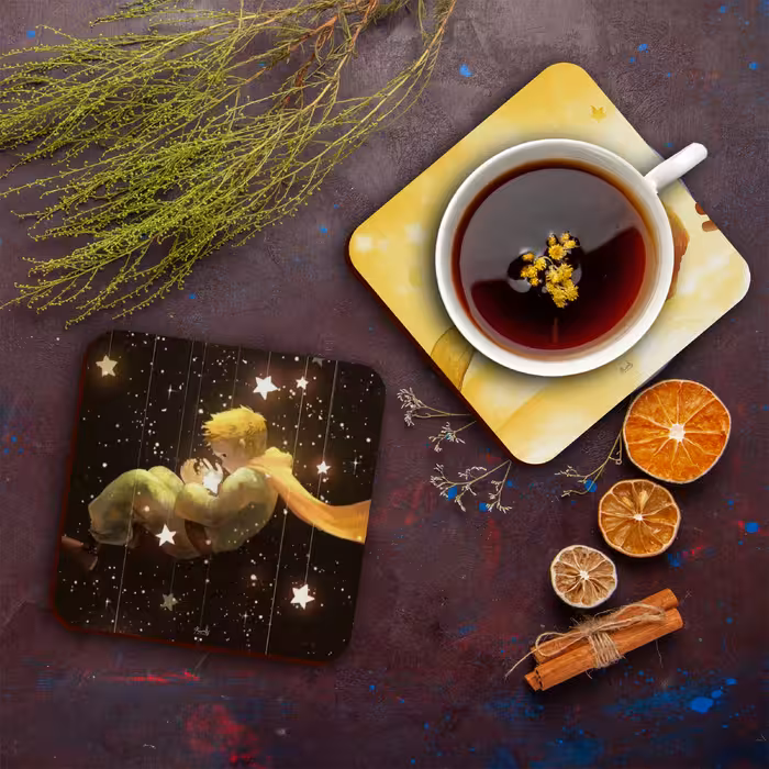 زیر لیوانی لوکسینو مدل شازده کوچولو کد Shahrad_19 مجموعه 6 عددی