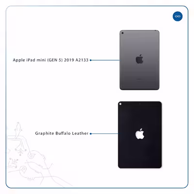 برچسب پوششی ماهوت مدل Graphite Buffalo Leather مناسب برای تبلت اپل iPad mini (GEN 5) 2019 A2133