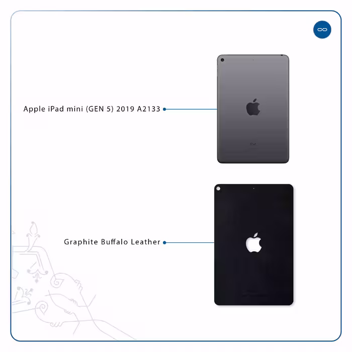 برچسب پوششی ماهوت مدل Graphite Buffalo Leather مناسب برای تبلت اپل iPad mini (GEN 5) 2019 A2133