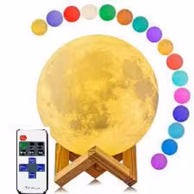 آباژور رومیزی مدل کره ماه کد L7