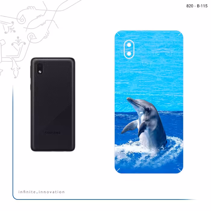 برچسب پوششی ماهوت مدل Dolphin مناسب برای گوشی موبایل سامسونگ Galaxy A01 Core