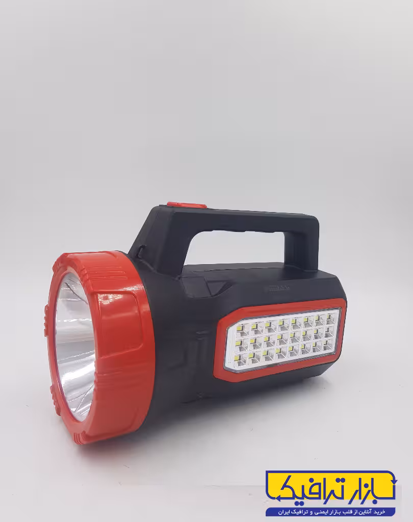 چراغ قوه دستی شارژی مشکی قرمز