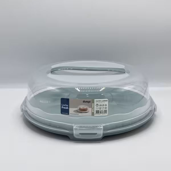 دنیا پلاستیک - ظرف کیک مدل کوتاه سبز 30305