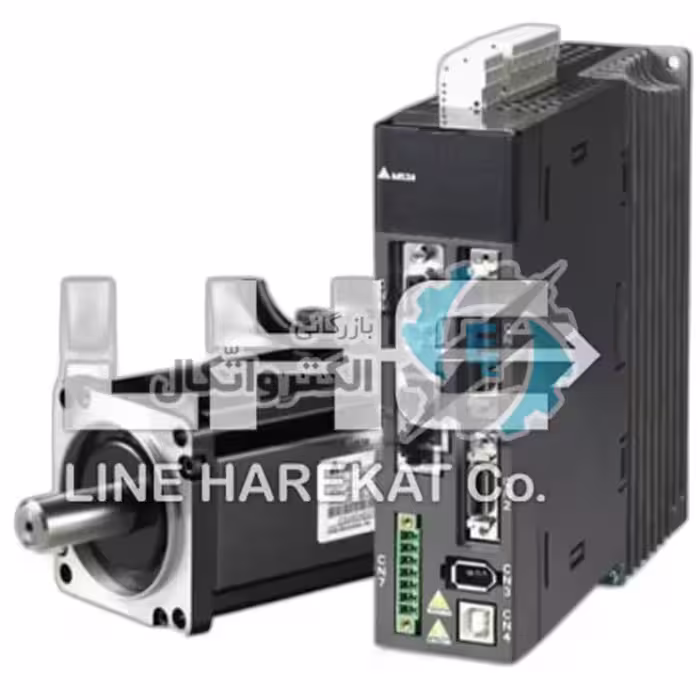 پک کامل سروو موتور مدل delta دلتا 400w وات ساده 3000 دور rpm مدل ECMA-C20604GS کد درایو ASD-A2-0421-M سری A2