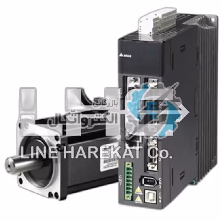 پک کامل سروو موتور مدل delta دلتا 400w وات ساده 3000 دور rpm مدل ECMA-C20604GS کد درایو ASD-A2-0421-M سری A2