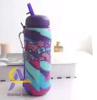 قمقمه سیلیکونی طرح اسکیت 600ml اسکول فنس